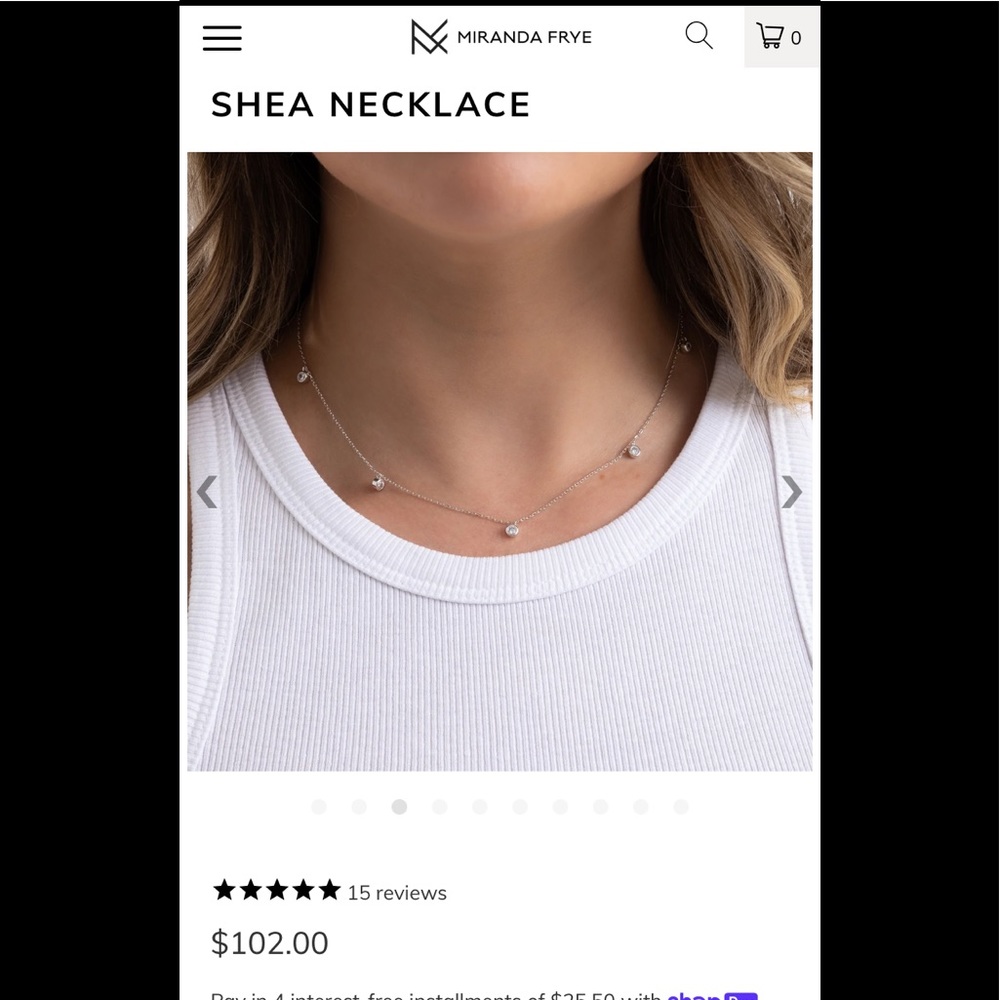 Miranda Frye Sterling Silver “Shea” satellite necklace